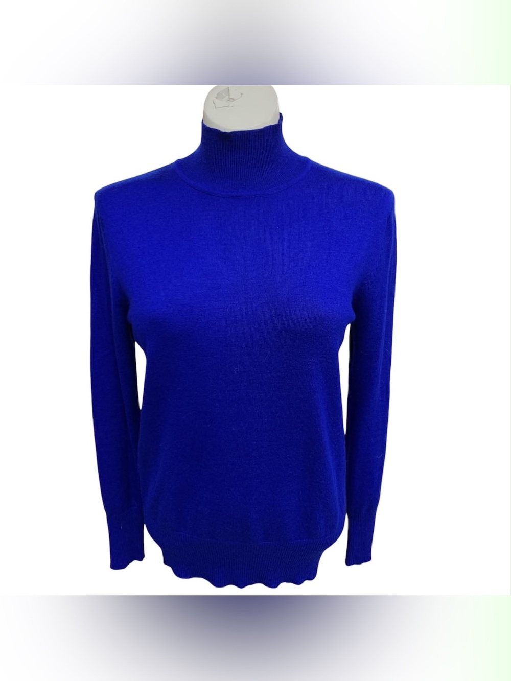 Spense Classic Cobalt Blue Turtleneck Sweater Size M